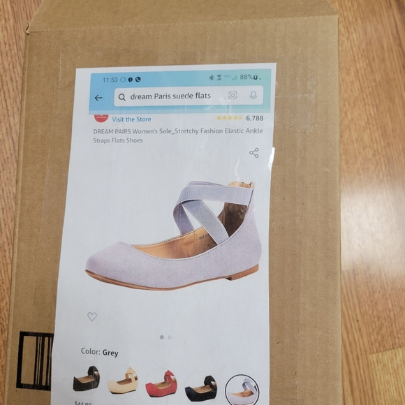 New Dreampairs Stretchy elastic ankle suede ballet shoes - Picture 4 of 4